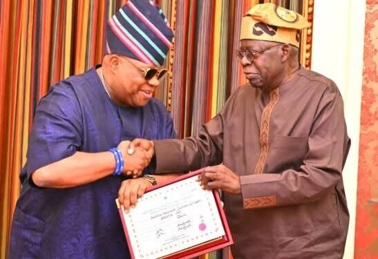 Adeleke Meets Tinubu in Abuja Following Osun Governorship Victory