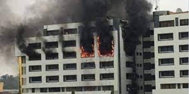 Federal Mortgage Bank Abuja Catches Fire