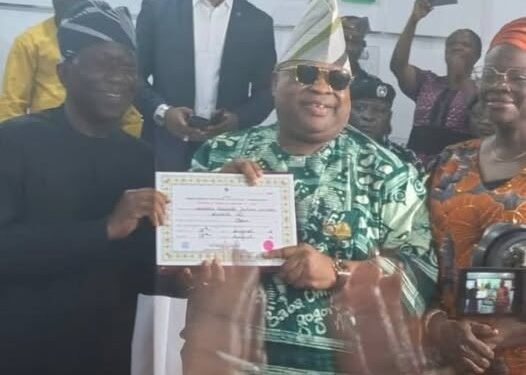 INEC Presents Certificate of Return to Ademola Adeleke