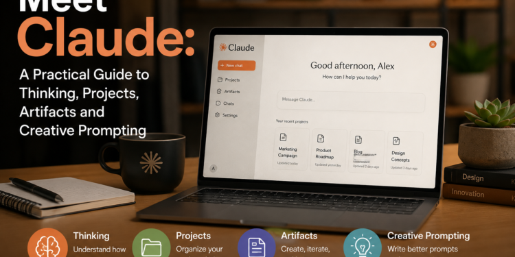 Meet Claude — Claude AI interface AI assistant concept