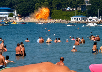 Seven Killed, 40 Injured as Drone Hits Busy Beach in Russia