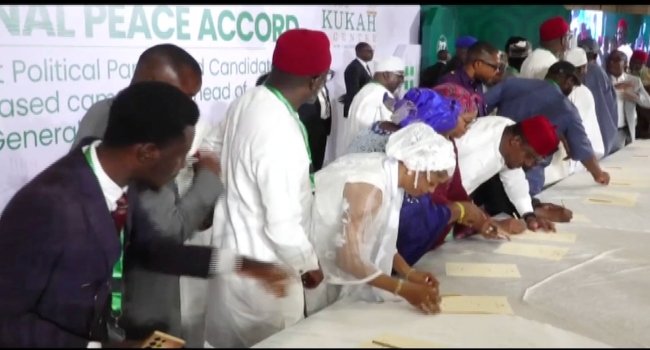 2027: Tinubu, Obi, Sowore and Others Commit to Peaceful Elections
