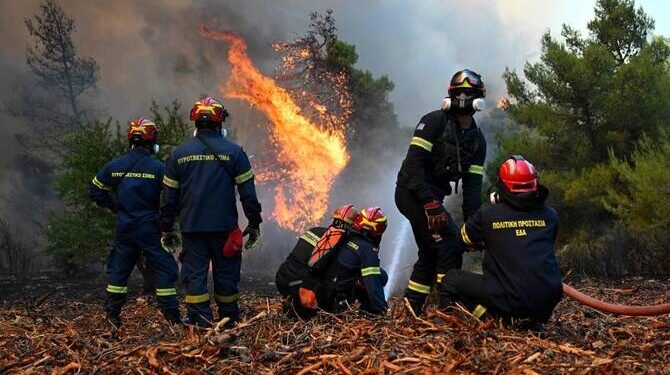 Two Firefighting Helicopters Collide in Greece as Wildfires Rage