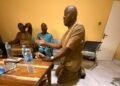 Desmond Elliot Kneels Before Gbajabiamila, Seeks Forgiveness After APC Primary Dispute
