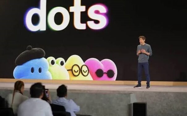 Sam Altman speaking at OpenAI developer event
