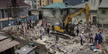 Lagos Building Collapse: One Dead as Rescue Teams Search Fadeyi Rubble