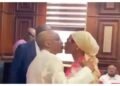 El-Rufai Kisses Wife as Wiretapping Trial Continues in Abuja