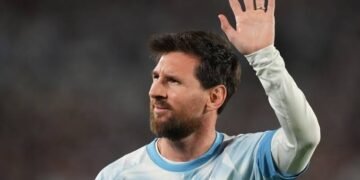 Lionel Messi receives a farewell from Argentina supporters after his final international appearance.