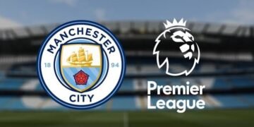 Manchester City crest at the Etihad Stadium