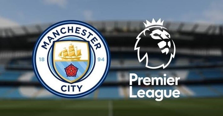 Manchester City crest at the Etihad Stadium