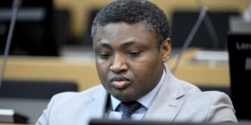 Simon Ekpa pictured in court as Finland’s Court of Appeal reduces his prison sentence to four years.